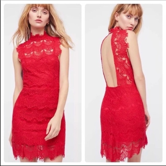 Free People Daydream Lace Slip Dress Size Medium - Picture 7 of 7